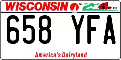 WI license plate 658YFA