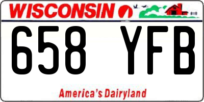 WI license plate 658YFB