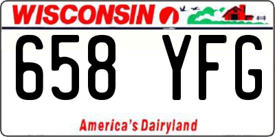 WI license plate 658YFG