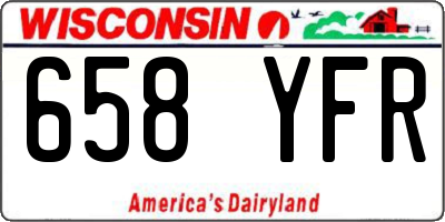 WI license plate 658YFR