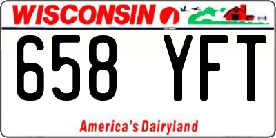 WI license plate 658YFT