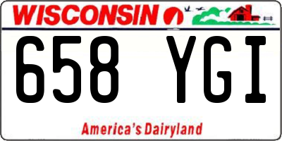 WI license plate 658YGI