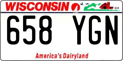 WI license plate 658YGN