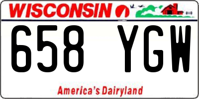 WI license plate 658YGW