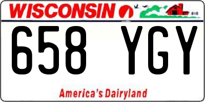 WI license plate 658YGY