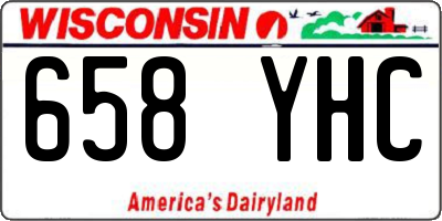 WI license plate 658YHC