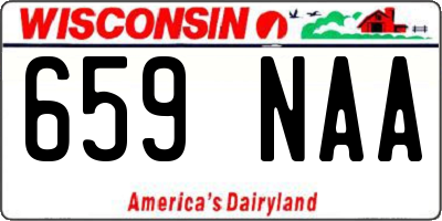 WI license plate 659NAA