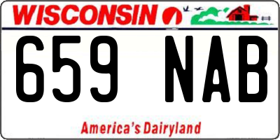 WI license plate 659NAB