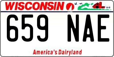 WI license plate 659NAE