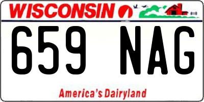 WI license plate 659NAG