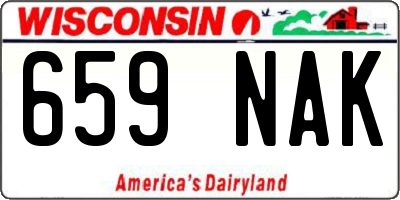 WI license plate 659NAK