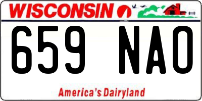 WI license plate 659NAO