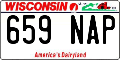 WI license plate 659NAP