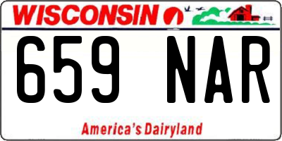 WI license plate 659NAR