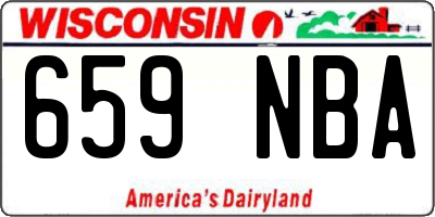 WI license plate 659NBA