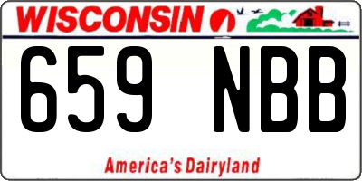WI license plate 659NBB