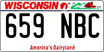WI license plate 659NBC