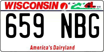 WI license plate 659NBG