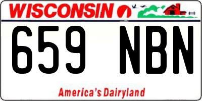 WI license plate 659NBN