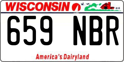 WI license plate 659NBR