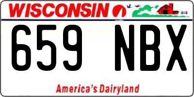 WI license plate 659NBX