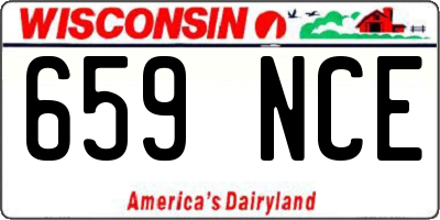 WI license plate 659NCE