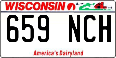 WI license plate 659NCH