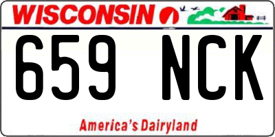 WI license plate 659NCK