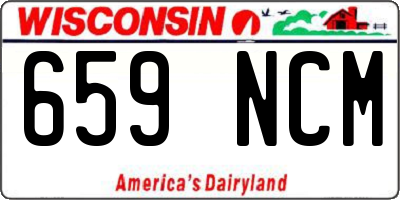 WI license plate 659NCM