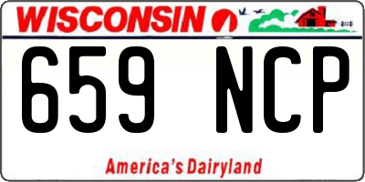 WI license plate 659NCP