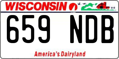 WI license plate 659NDB
