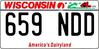 WI license plate 659NDD