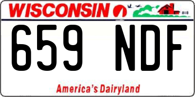 WI license plate 659NDF