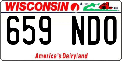 WI license plate 659NDO