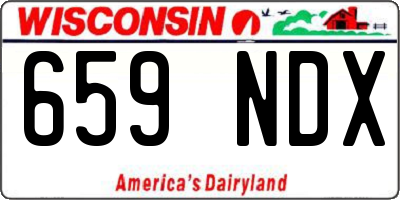 WI license plate 659NDX