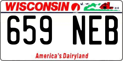 WI license plate 659NEB
