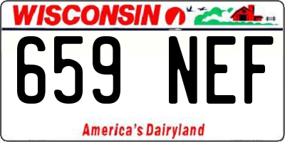 WI license plate 659NEF