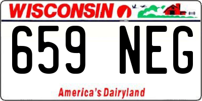 WI license plate 659NEG