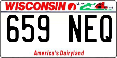 WI license plate 659NEQ