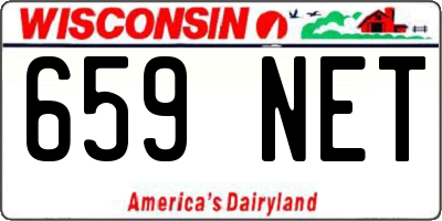 WI license plate 659NET