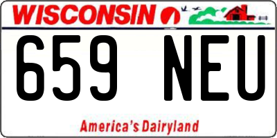 WI license plate 659NEU