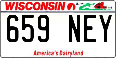 WI license plate 659NEY