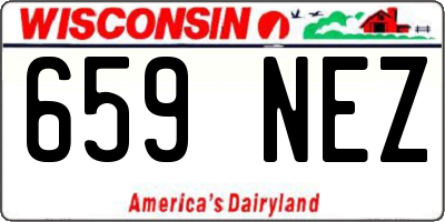 WI license plate 659NEZ