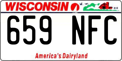WI license plate 659NFC