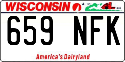 WI license plate 659NFK