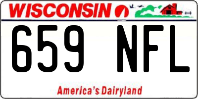 WI license plate 659NFL
