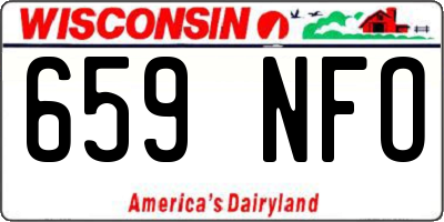 WI license plate 659NFO