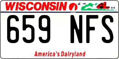 WI license plate 659NFS