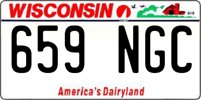 WI license plate 659NGC