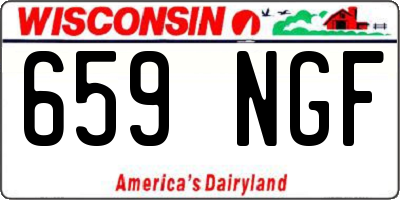 WI license plate 659NGF